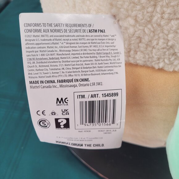 Mattel Star Wars Grogu Baby Yoda Large Stuffed Plush Jumbo 20" Squishmallow-like - Picture 6 of 10